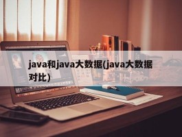 java和java大数据(java大数据对比)