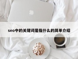 seo中的关键词是指什么的简单介绍