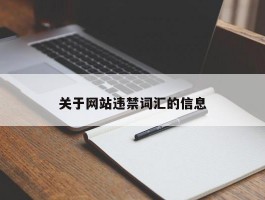 关于网站违禁词汇的信息